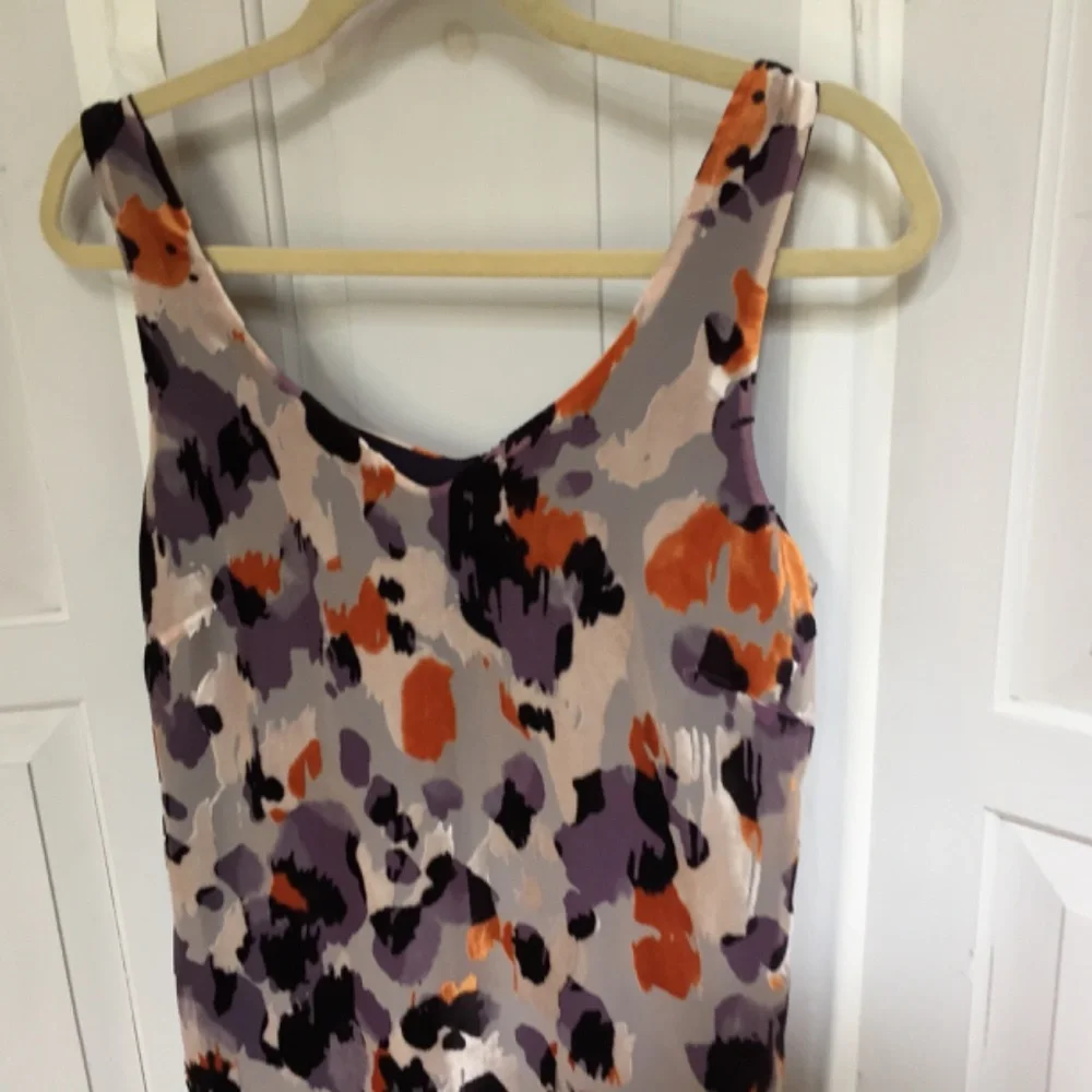 CAbi Gray, Purple and Orange Mini Dress